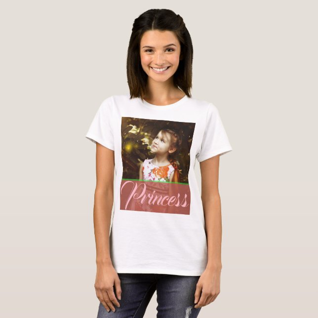 Camisetas de la princesa personalizado Happy Birth (Anverso completo)