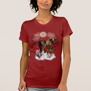 Camisetas de la yegua y del potro de Chirstmas