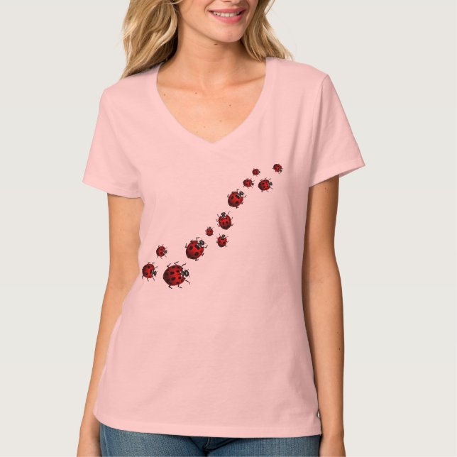 Camisetas de Ladybug Damas Camisas de Ladybug amig (Anverso)