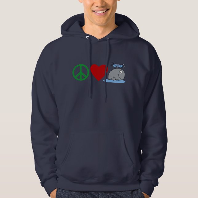 Camisetas de las ballenas del amor de la paz, (Anverso)