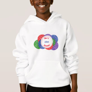 Camisetas de las Bolas Coloridas de Feliz Año de N