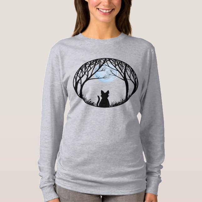 Camisetas de las damas de gato gordo de la camiset (Anverso)