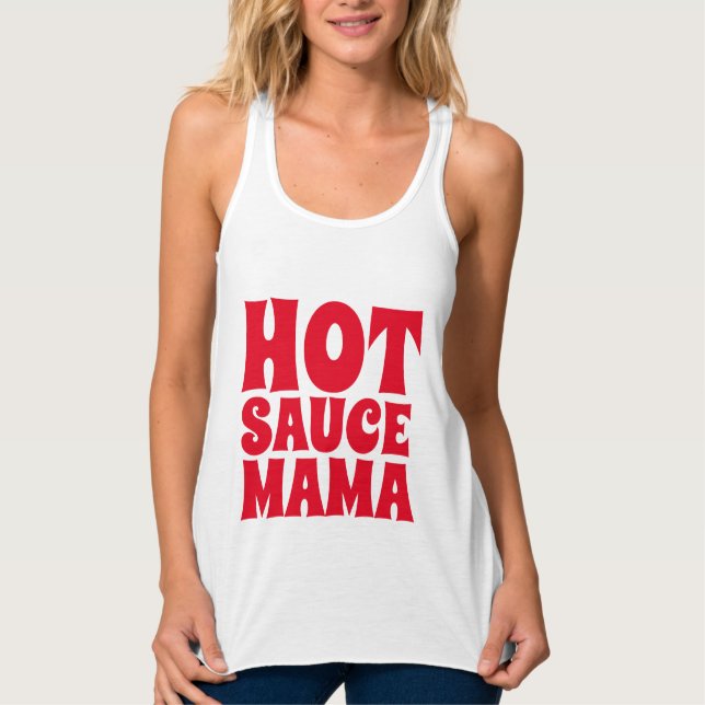 Camisetas de las damas de HOT SAUCE MAMA Tees (Anverso)