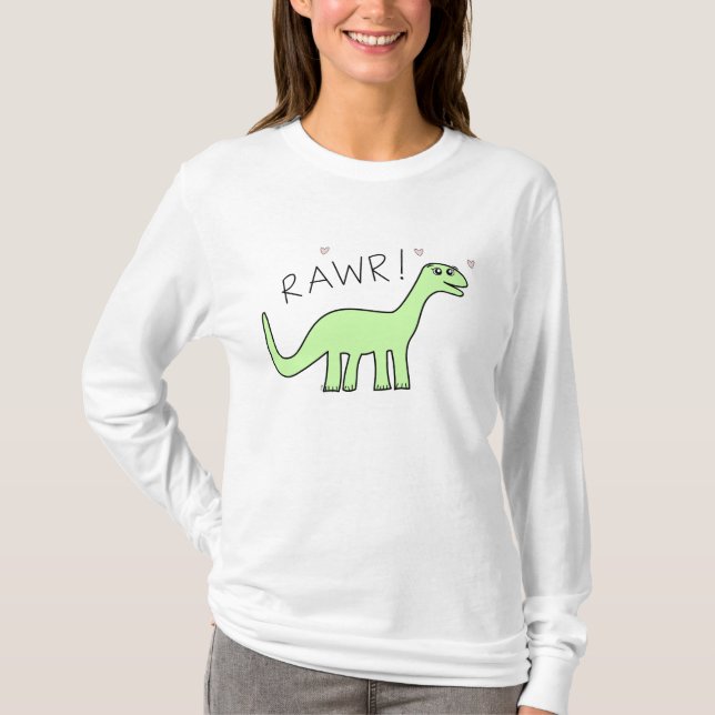 Camisetas de las señoras Bronto Rawr (Anverso)