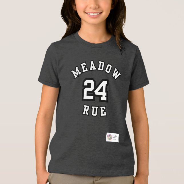 Camisetas de letras deportivas Meadow Rue (Anverso)