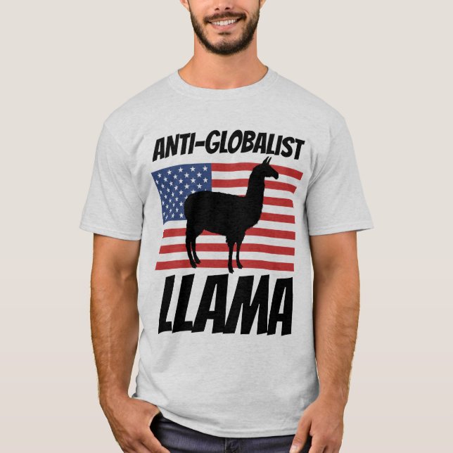 CAMISETAS DE LLAMA PATRIOTA ANTIGLOBALISTA (Anverso)