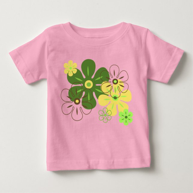 Camisetas de lluvia de flores para niños pequeños (Anverso)