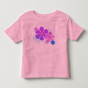 Camisetas de lluvia de flores para niños pequeños