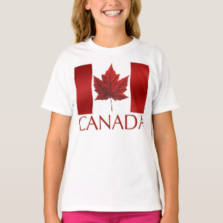 Camisetas de los Chicas de la bandera de Canadá ni