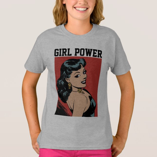 Camisetas de los Chicas POWER Retro chica (Anverso)