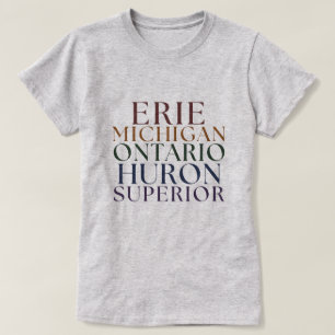 Camisetas de los Grandes Lagos de Michigan