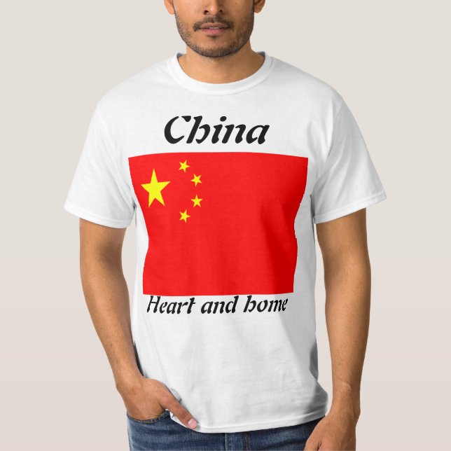 camisetas de los hombres de Heart and Home china (Anverso)