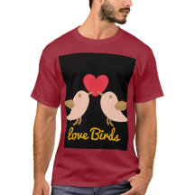 Camisetas de los hombres de los Aves amorosos