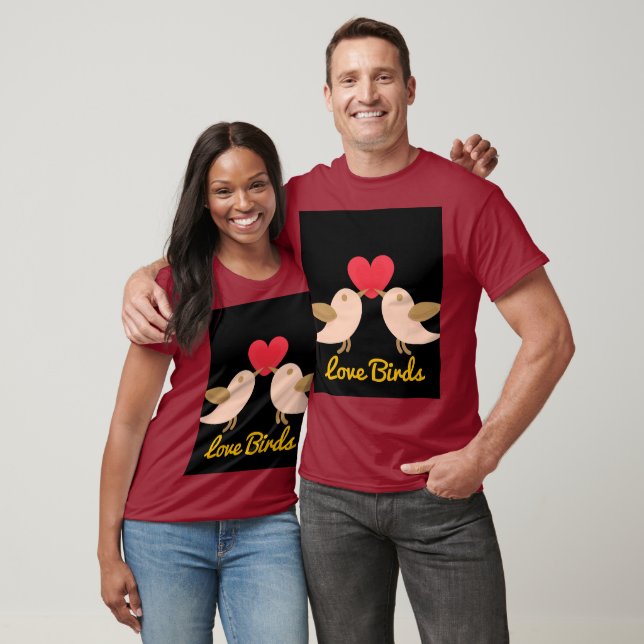 Camisetas de los hombres de los Aves amorosos (Unisexo)