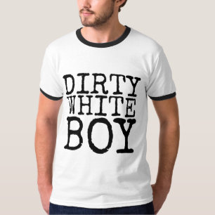 CAMISETAS DE LOS HOMBRES DE VINTAGE BLANCO SUCIO