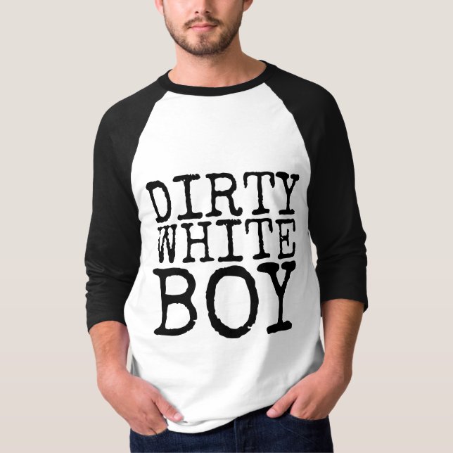 CAMISETAS DE LOS HOMBRES DE VINTAGE BLANCO SUCIO (Anverso)