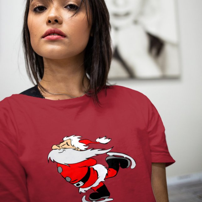 CAMISETAS DE LOS NAVIDADES DE LA SANTA DE PATINAJE (Subido por el creador)