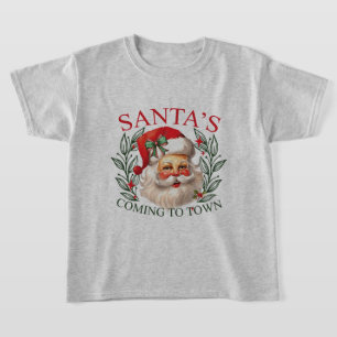 Camisetas de los Navidades de Santa In Town Kid