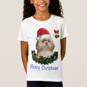 Camisetas de los Navidades Shih-Tsu Dog