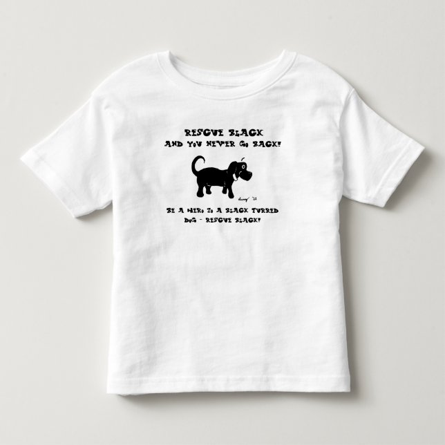 Camisetas de los perros negros del rescate (Anverso)