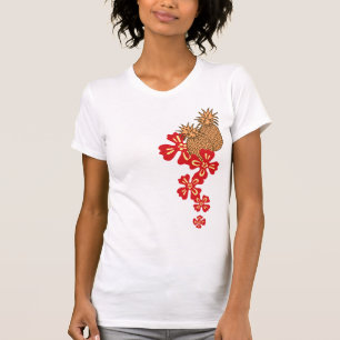 Camisetas de Luau galón de la piña