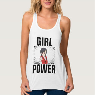 CAMISETAS DE MANGA ANIME, FEMINISTA DE PODER chica