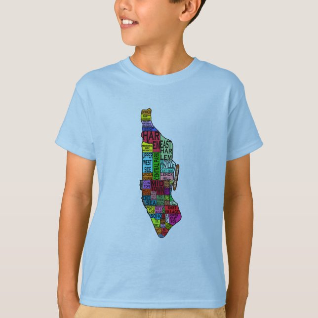 Camisetas de Manhattan NYC del codificado por (Anverso)