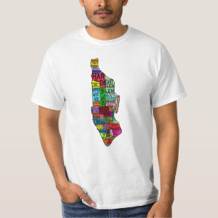 Camisetas de Manhattan NYC del codificado por
