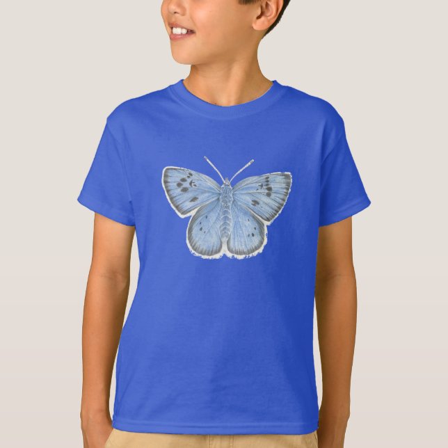 Camisetas de mariposa azul grande (Anverso)
