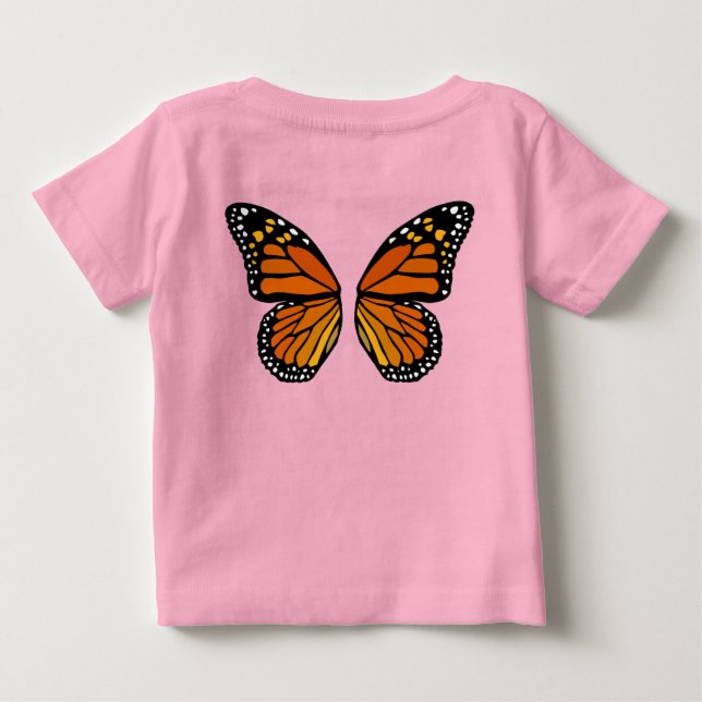 Camisetas de mariposa para bebé Camisetas personal (Reverso)