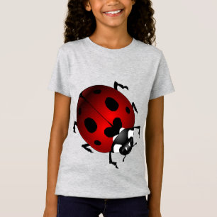 Camisetas de mariquita para niñas, camisetas de ma