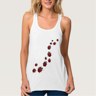 Camisetas de mariquita Top de tanque de dama Camis