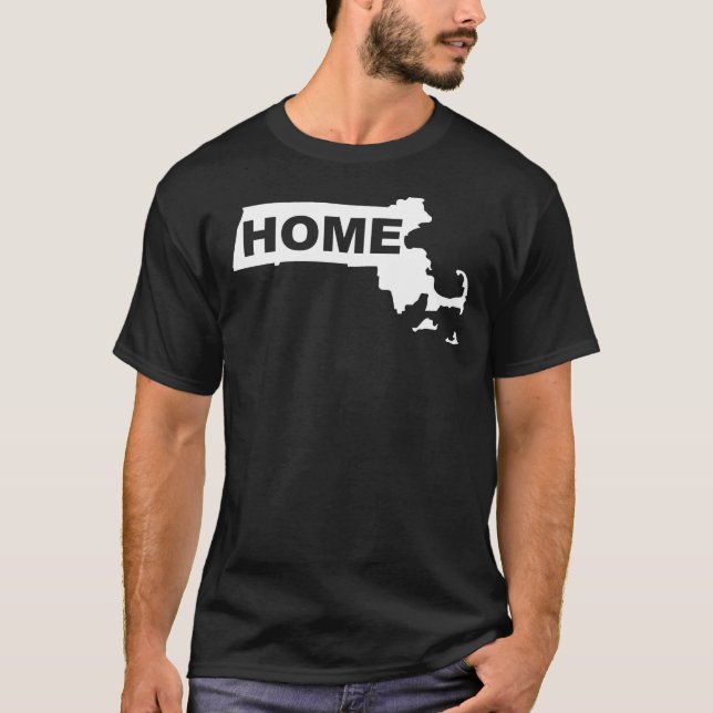 Camisetas de Massachusetts Hogar Lejos del Estado (Anverso)
