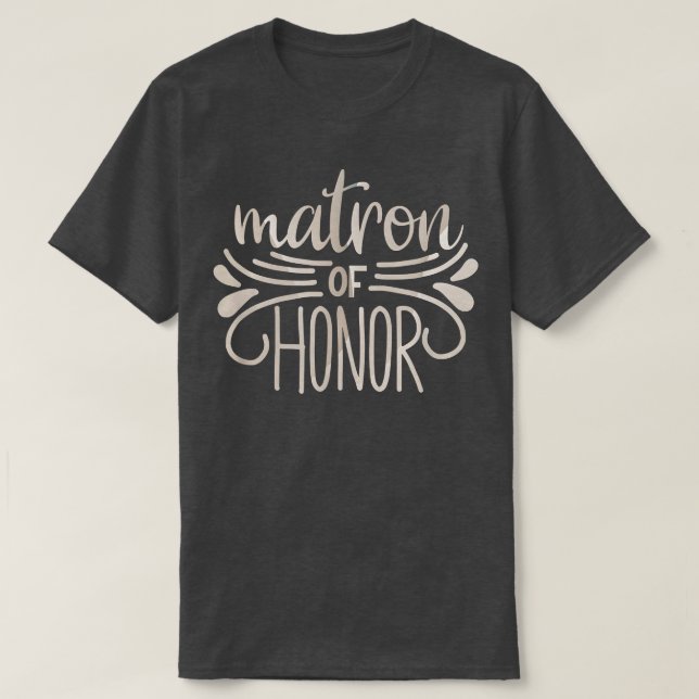 Camisetas de Matrona de Honor Novia y Novio Aniver (Diseño del anverso)