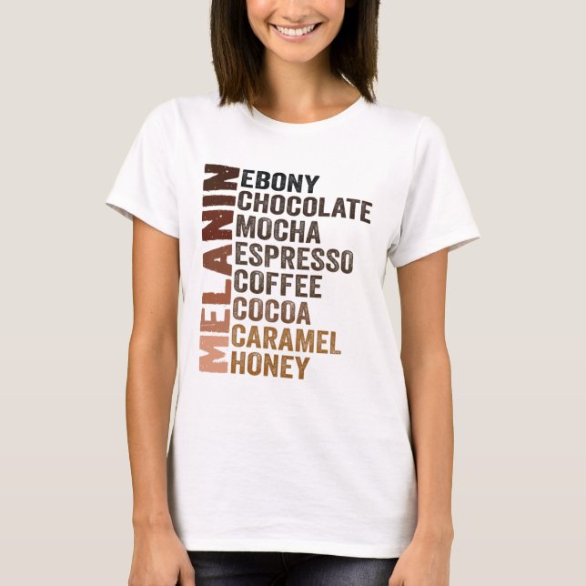 Camisetas de melanina divertidas Juneteenth mujere (Anverso)