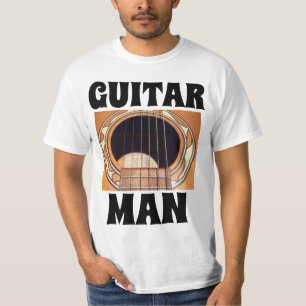 CAMISETAS DE MENOS ACÚSTICOS DE HOMBRE DE GUITARRA
