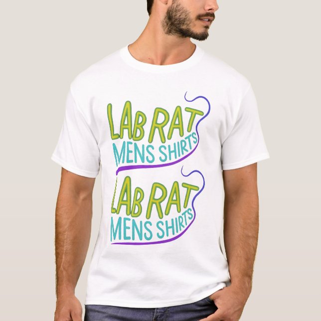 camisetas de mens de rata de laboratorio, Lab Rat: (Anverso)