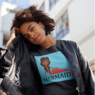 CAMISETAS DE MERMAID NEGRO