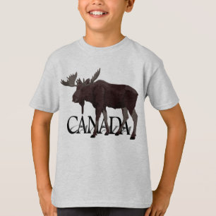 Camisetas de Moose de Canadá Kid Camisas suaves de