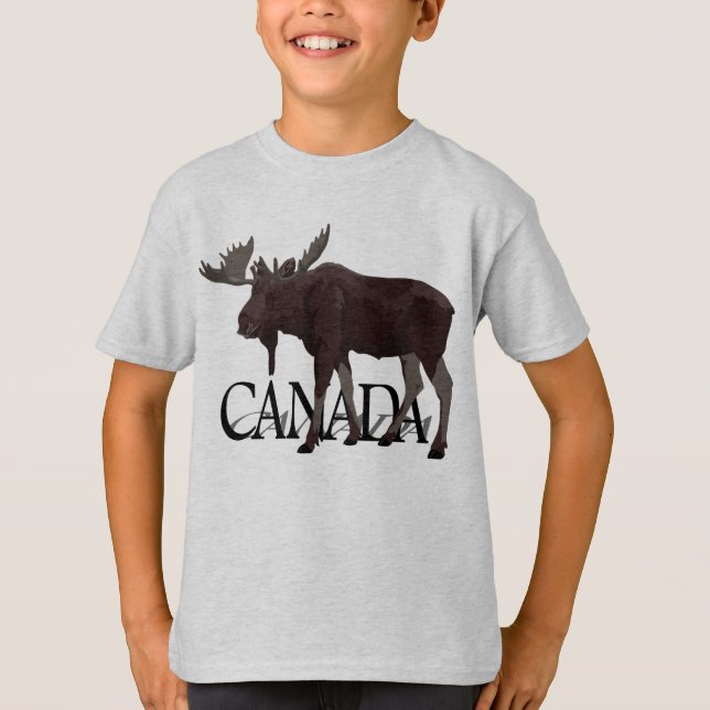 Camisetas de Moose de Canadá Kid Camisas suaves de (Anverso)