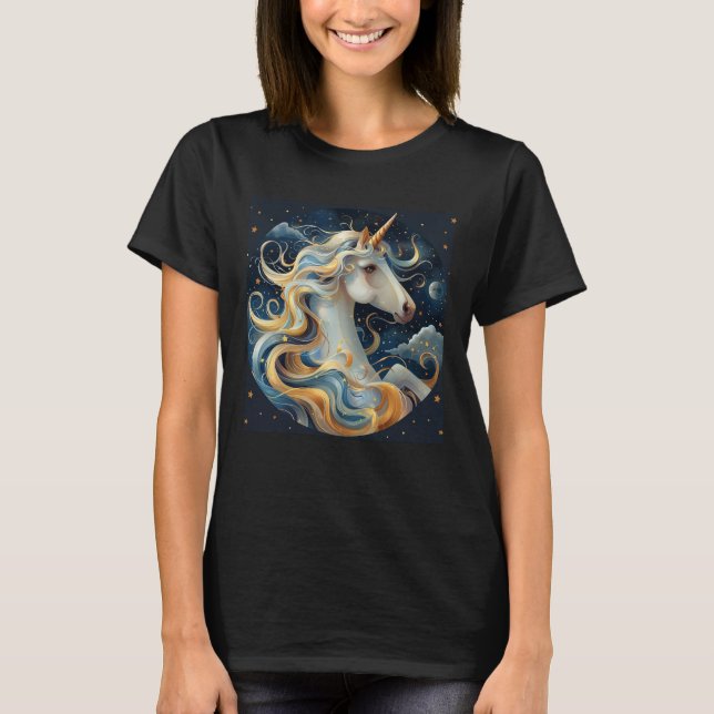 Camisetas de mujer de diseño de unicornio (Anverso)