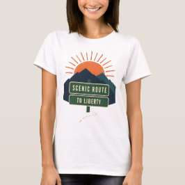 Camisetas de mujer Escénica Ruta a la Libertad