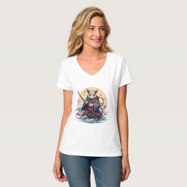 Camisetas de Mujer Samurai Rat (Anverso completo)