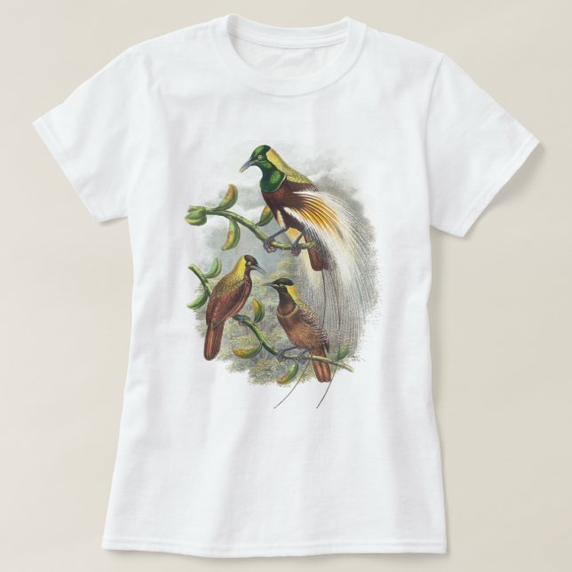 Camisetas de mujeres con pájaros (Diseño del anverso)