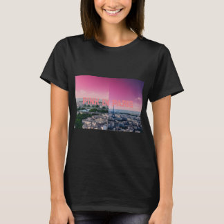 camisetas de mujeres de parís rosa