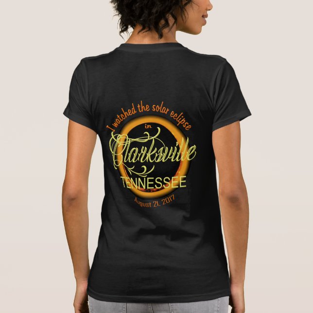 Camisetas de mujeres de Solar Eclipse Clarksville  (Reverso)