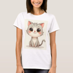 Camisetas de mujeres (un gato lindo)