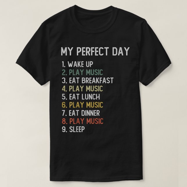 Camisetas de música del día perfecto Hombres chico (Diseño del anverso)