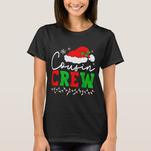 Camisetas de Navidad de la tripulación de primos P (Anverso)