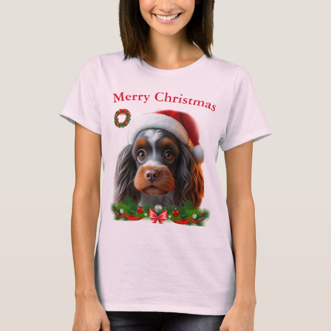 Camisetas de Navidad de perros lindos (Anverso)